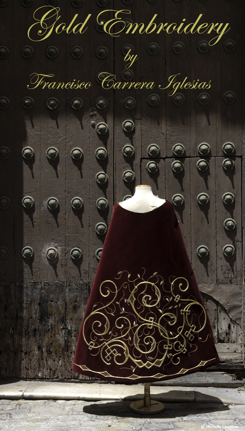Rich velvet fabric and gleaming gold embellishment © Michelle Chaplow