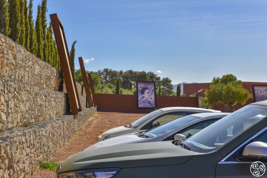 Even the carpark of LA Almazara is an immersive artistic experinece. © Michelle Chaplow