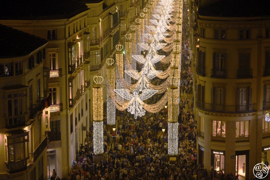 Málaga’s Spectacular Christmas lights on the Calle Larios © Michelle Chaplow