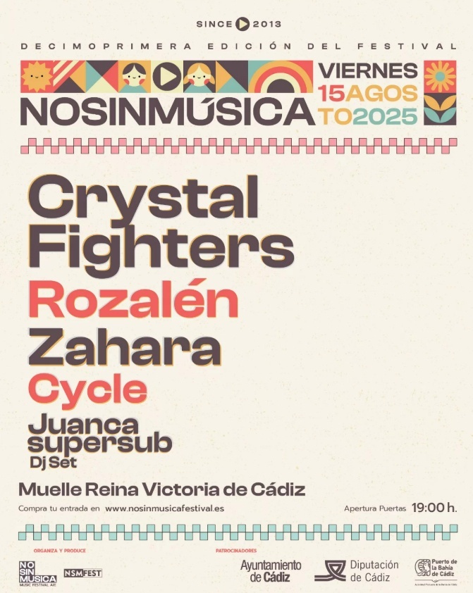 No Sin Musica Festival in Cadiz line up