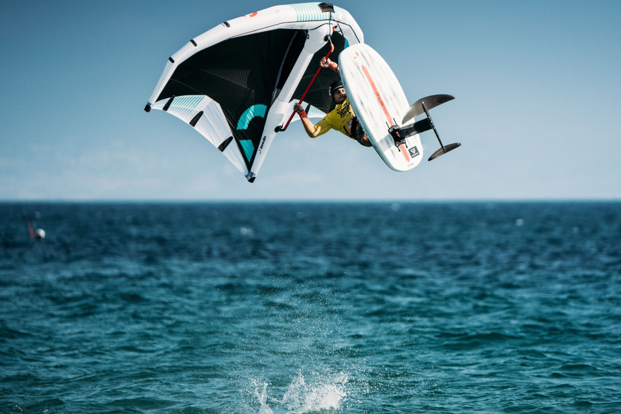 River Moore Day 1 Tarifa Wing Foil Tour Samu Cardenas