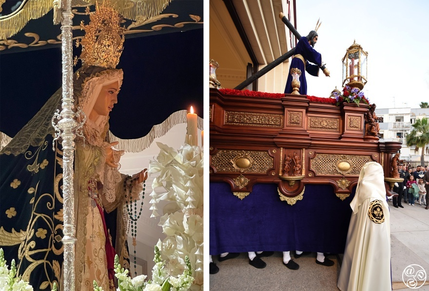 Semana Santa Thursday in Estepona - Jueves Santo (Maundy Thursday) – Cristo del Amor and Virgen de la Esperanza (c) Michelle Chaplow