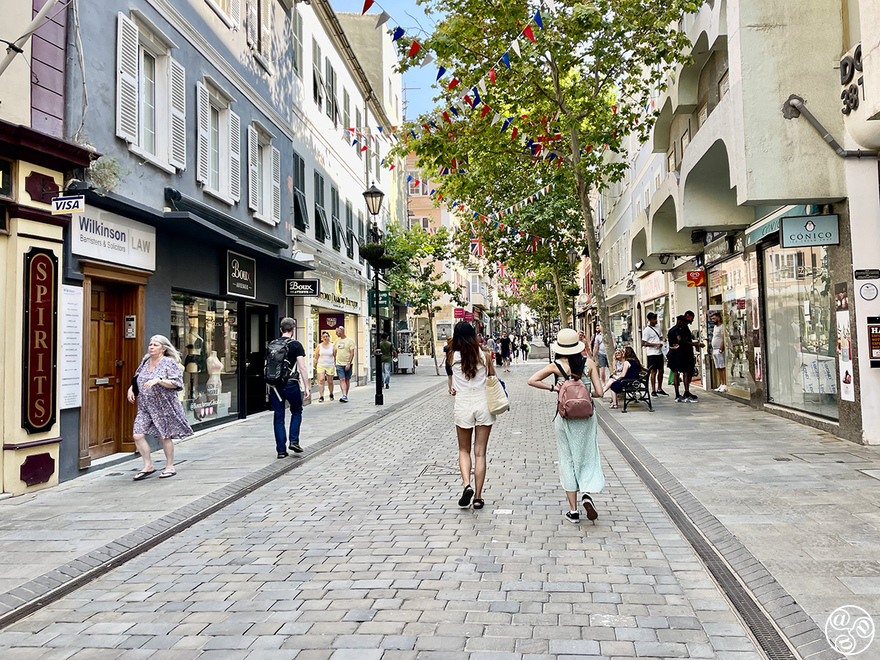Shopping on Main Street, Gibraltar © Michelle Chaplow