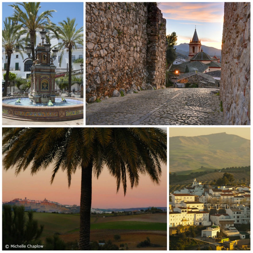 White villages Pueblo bancos, Cadiz, Andalucia © Michelle Chaplow