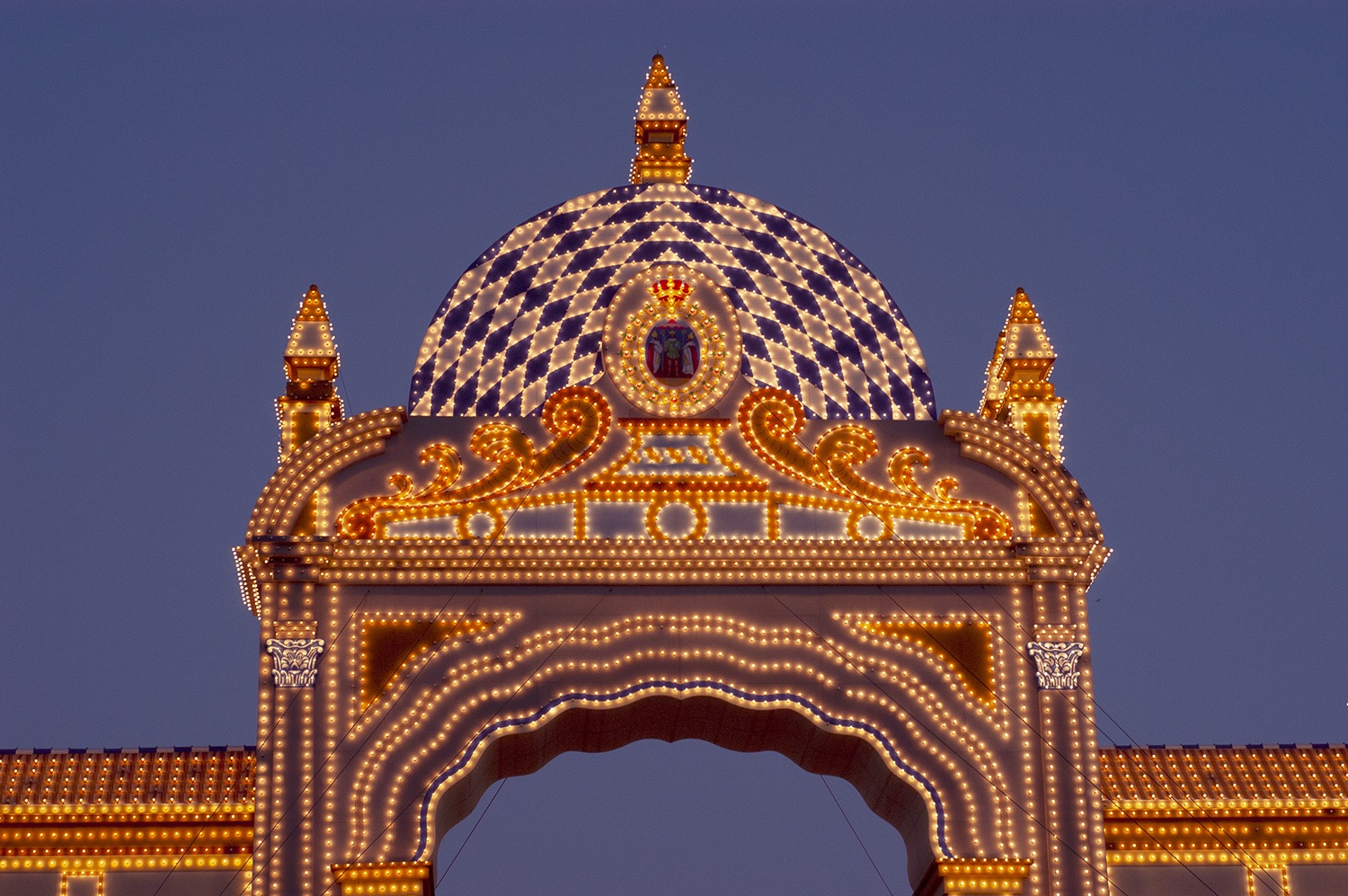 The first thing you'll see when you arrive at the Seville Fair from the city centre is the portada - the gateway © Michelle Chaplow