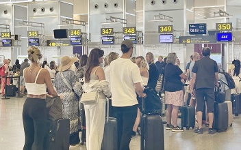 Checking in at Malaga Airport  © Michelle Chaplow
