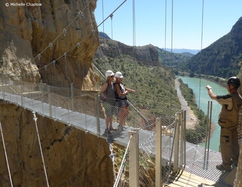Wobbly Bridge with superb views  © Michelle Chaplow