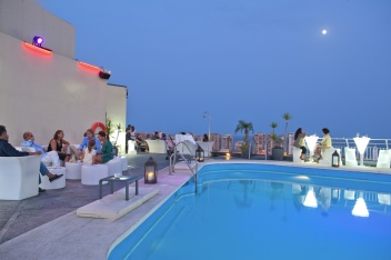 Chill out lounge on the top of the Hotel AC Malaga Palacio © Michelle Chaplow