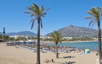 Playa de Puerto Banus, also known as Playa de la Levante.© Michelle Chaplow