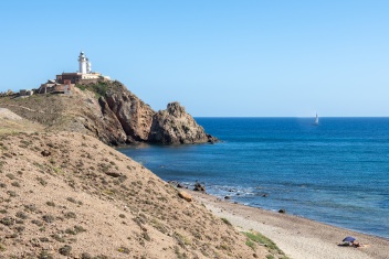 Cabo de Gata cape, beach  and lighthouse © Michelle Chaplow
