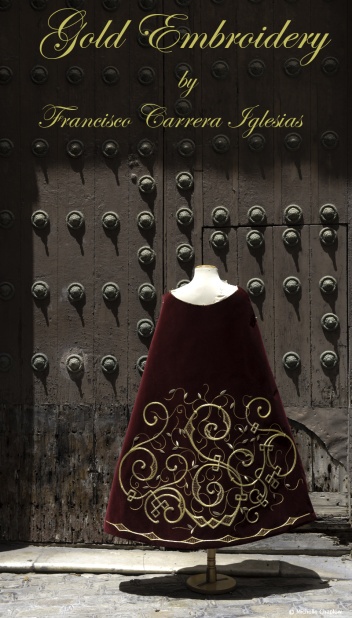 Rich velvet fabric and gleaming gold embellishment © Michelle Chaplow