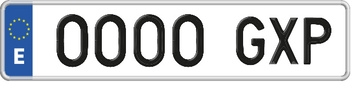 Ordinary Number plate example  Photo DGT