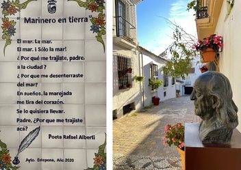 A poem by Rafael Alberti, in the old town of Estepona. © Michelle Chaplow