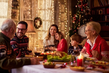 Christmas Eve and Christmas Day are generally celebrated as a family with one rich meal after another served from mid-day on Christmas Eve through late night Christmas Day © istock photo