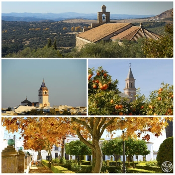 Sevilla villages clockwise: Alanis, Carmona, Cazalla, Utrera © Michelle Chaplow