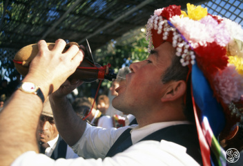 The Verdiales celebrations, of dancing and singing can be thristy work © Michelle Chaplow