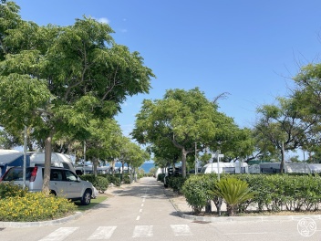 Bella Vista Camping & Caravan Park has a frontline beachfront location near the white village of Manilva on Spain's beautiful Costa del Sol © Michelle Chaplow