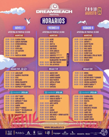 Dreambeach Music Festival 2025, Almeria. Setlist
