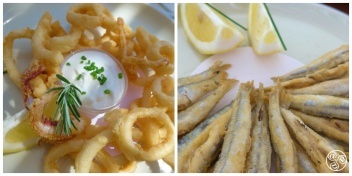 "Boquerones fritos", fried anchovies and calamares (calamari) © Michelle Chaplow