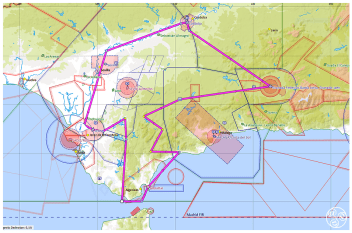 Al Andalus team route Pooleys Dawn to Dusk Competition 2021