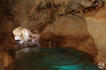 Water flowing from rocks Treasure Cave, Rincón de la victoria © Max Phythian
