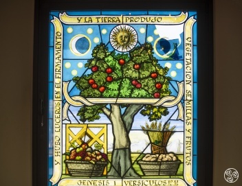 Beautiful Stained glass windows in the Sotogrange Church - Parroquia de Nuestra Señora de la Merced © Michelle Chaplow