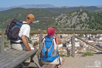 Taking a well earned rest from hiking in the mountains © Michelle Chaplow
