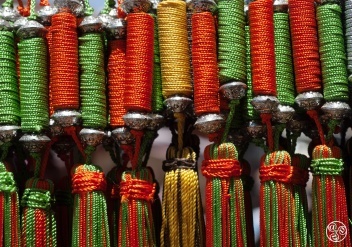 Colourful souvenirs from Tangiers.   © Michelle Chaplow
