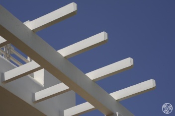  White pergolas against the blue skies of Andalucia create that wonderful Mediterranean style © Michelle Chaplow