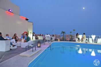 Chill out lounge on the top of the Hotel AC Malaga Palacio © Michelle Chaplow