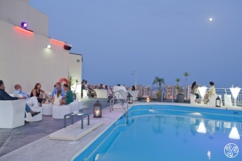 Chill out lounge on the top of the Hotel AC Malaga Palacio © Michelle Chaplow