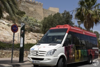 Local bus in Almera city by the Alcazaba © Michelle Chaplow