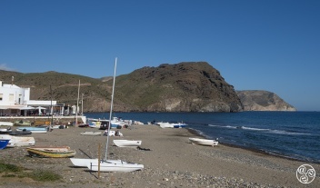 Las Negras takes its name from the mountain to the the left of the village, El Cerro Negro (“The Black Mountain”) © Michelle Chaplow