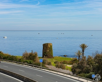 Elevated views of Torre de la Chullera Watchtower. © Michelle Chaplow