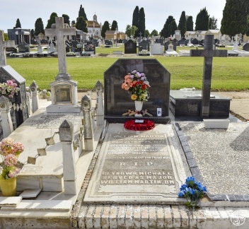 All year around floral tributes are placed on the grave of William Martin, 'the man that never was'  © Michelle Chaplow