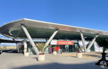 Train station at Malaga Airport. © Michelle Chaplow