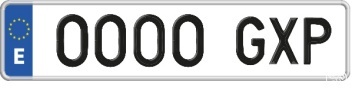 Ordinary Number plate example  Photo DGT
