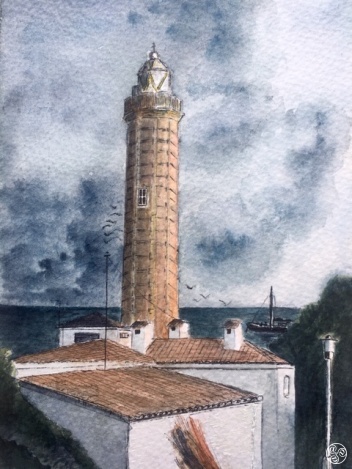 Clouds over Punta Doncella Lighthouse © John Hutchinson