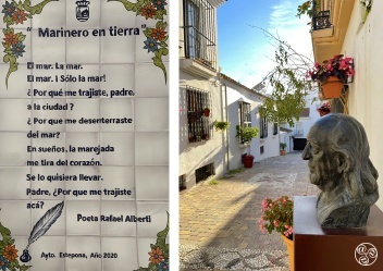 A poem by Rafael Alberti, in the old town of Estepona. © Michelle Chaplow
