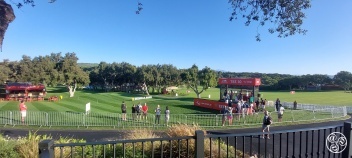Andalucia Masters starters on the Valderrama 10th tee early on Day 1 