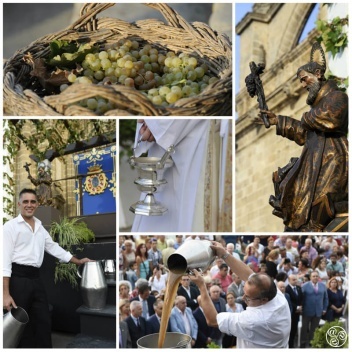Blessing of the Grapes the first "mosto" of the vintage © Michelle Chaplow