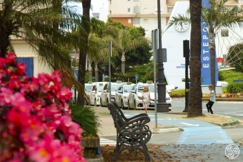 Taxi rank in Estepona at the entrance to the Marina  © Gonzalo Álvarez
