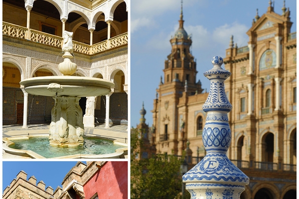 Some of the film locations in Seville include the Plaza de España, Casa de Pilatos and the Alcazar © Michelle Chaplow