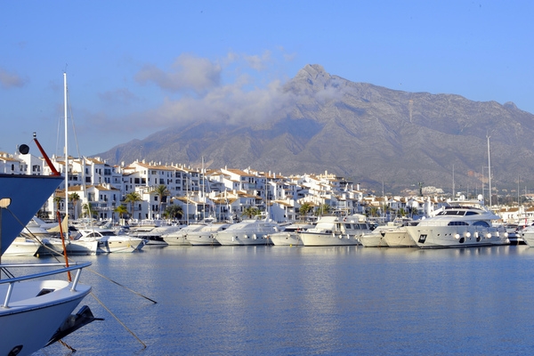 Puerto Banus marina and the Concha mountain © Michelle Chaplow
