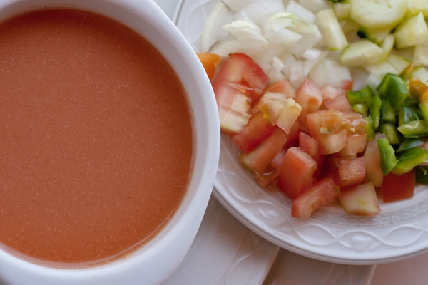  Refreshing and full of vitamins the chilled gazpacho soup © Michelle Chaplow