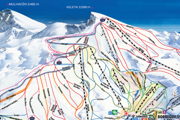 Plan of Sierra Nevada ski runs