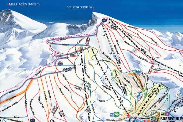 Plan of Sierra Nevada ski runs