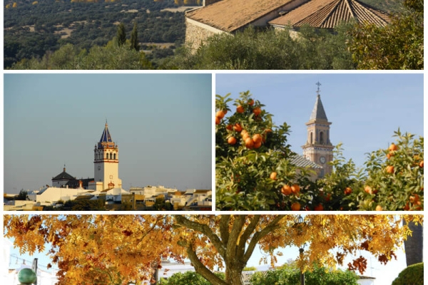 Sevilla villages clockwise: Alanis, Carmona, Cazalla, Utrera © Michelle Chaplow