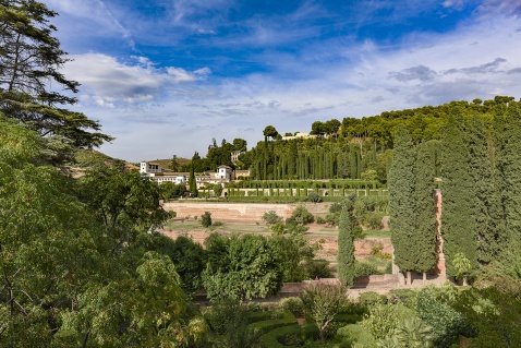 Views from the Granada Parador to the Gereralife Gardens 