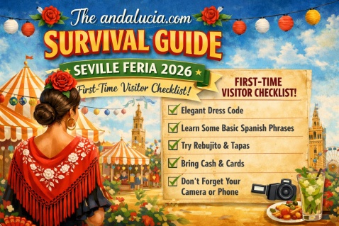 The andalucia.com  survival guide complete with checklist for first time visitors to the Seville Feria 2026  ( Ai generated image) 